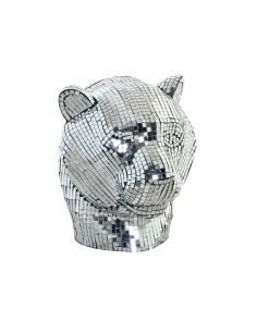 Statua Decorativa DKD Home Decor Argentato Leopardo Resina (31 x 27 x 32 cm)