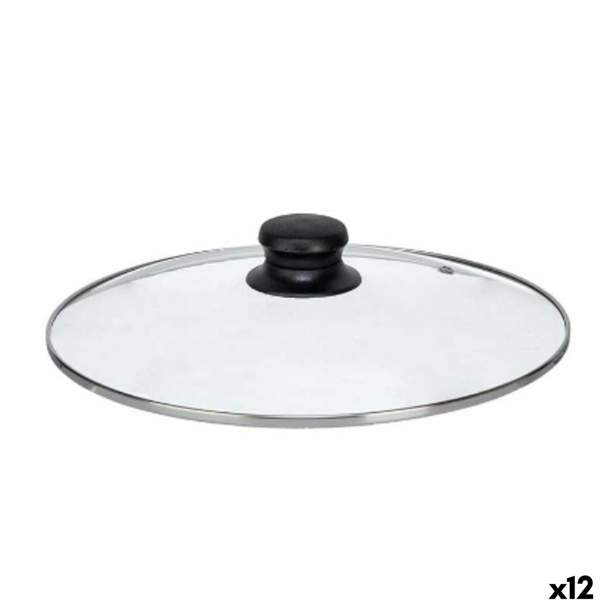 Coperchio per Pentola Kinvara Trasparente Argentato Argento Metallo Vetro Acciaio inossidabile Cristallo Acciaio 26 cm 26,5 x 5