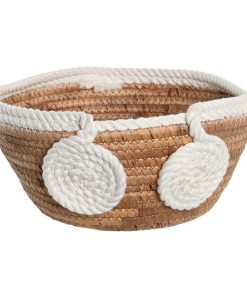 Centrotavola DKD Home Decor 30 x 30 x 14 cm Naturale Bianco Boho