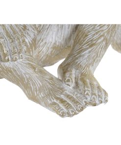 Statua Decorativa Home ESPRIT Dorato Scimmia Tropicale 21 x 17 x 25 cm (3 Unità)