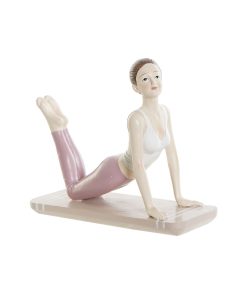 Statua Decorativa DKD Home Decor Rosa Yoga Scandi 16 x 6 x 13 cm
