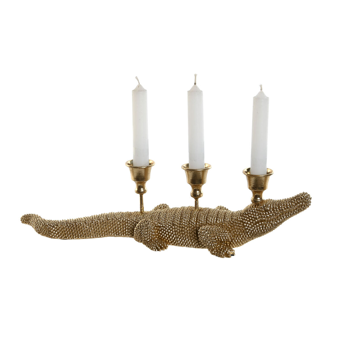 Statua Decorativa Home ESPRIT Dorato Candelabro 42,5 x 12,5 x 11,5 cm