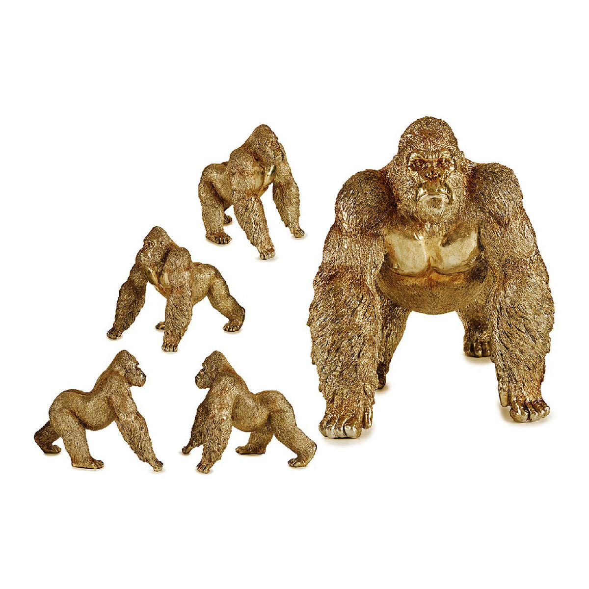 Statua Decorativa Gift Decor Dorato Gorilla 30 x 35 x 44 cm