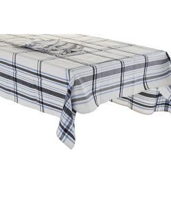 Tovaglia e tovaglioli DKD Home Decor 150 x 150 x 0,5 cm Nero Beige Azzurro Bianco