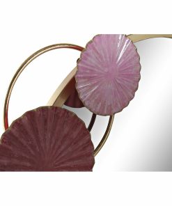 Specchio da parete DKD Home Decor Bianco Rosa Dorato Moderno Cerchi 116 x 8 x 71 cm