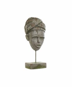 Statua Decorativa DKD Home Decor 24 x 15 x 58 cm Grigio Coloniale Africana