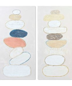Tela DKD Home Decor Stones Pino Tela 60 x 3,8 x 120 cm