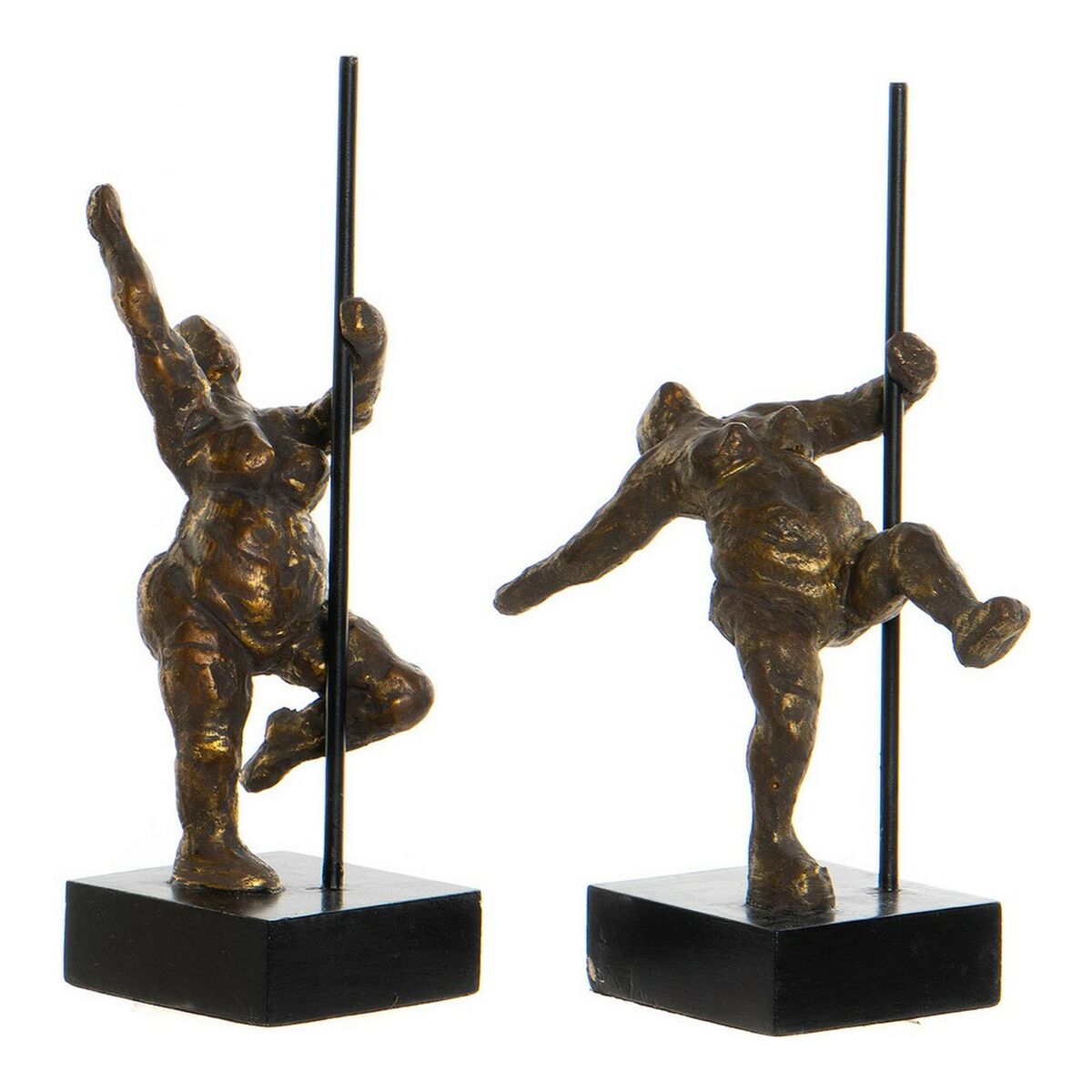 Statua Decorativa DKD Home Decor Dorato Moderno Ballerina Classica 20 x 10 x 31 cm (2 Unità)
