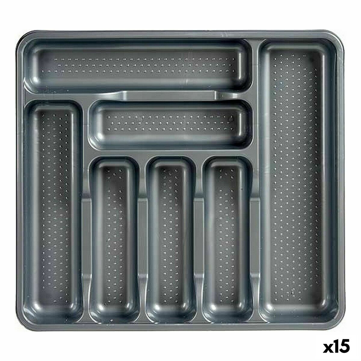 Vassoio Portaposate Kinvara 041188 Grigio Plastica 39 x 5 x 42,5 cm (15 Unità)