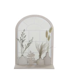 Specchio da parete DKD Home Decor Beige Vaso Cottage 35 x 10 x 50 cm