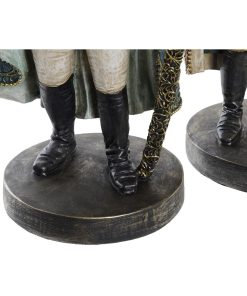 Statua Decorativa DKD Home Decor 14 x 12,5 x 31,5 cm Marrone Multicolore Coloniale Gorilla (2 Unità)