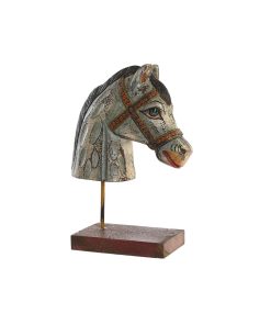 Statua Decorativa DKD Home Decor Cavallo Ferro Legno di mango (24 x 12 x 35 cm)