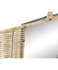 Specchio da parete DKD Home Decor Marrone Naturale Ventaglio Tropicale 50 x 2,5 x 72 cm 52 x 2,5 x 72 cm