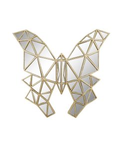 Statua Decorativa DKD Home Decor 29,5 x 4 x 28,5 cm Dorato Farfalla
