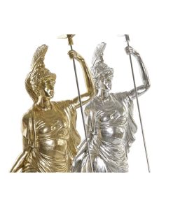 Statua Decorativa DKD Home Decor 16,5 x 10,5 x 50 cm Argentato Dorato Neoclassico (2 Unità)