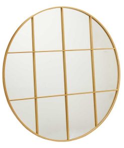Specchio da parete Rotondo Dorato Metallo (100 x 2,5 x 100 cm)