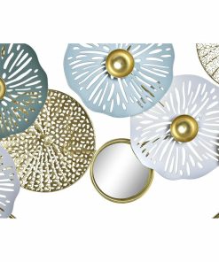 Statua Decorativa DKD Home Decor Specchio Dorato Metallo (44 x 8 x 46 cm)