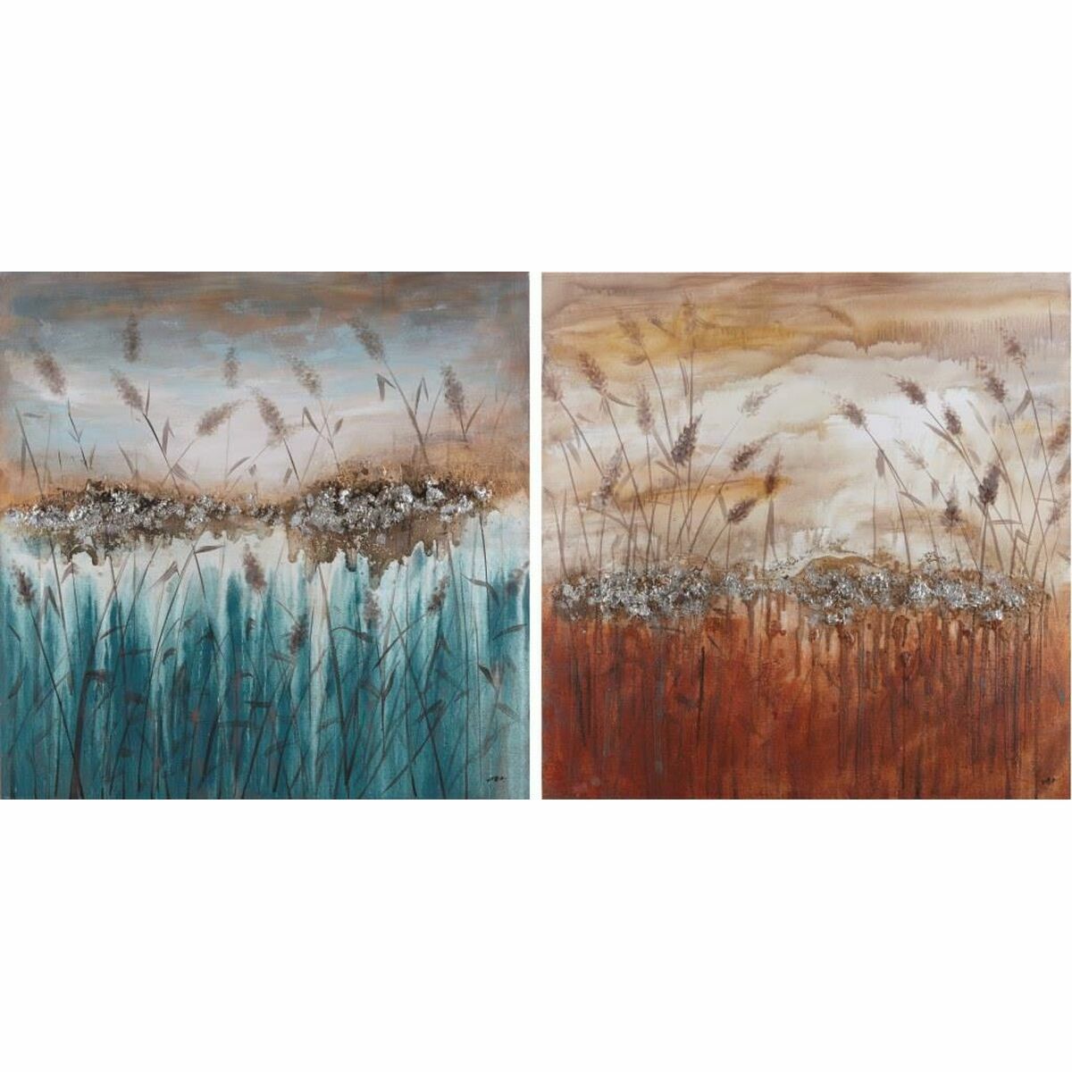 Tela DKD Home Decor Pino Tela 100 x 3,5 x 100 cm