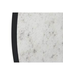Specchio da parete Home ESPRIT Nero Moderno Finitura invecchiata 90 x 5 x 90 cm