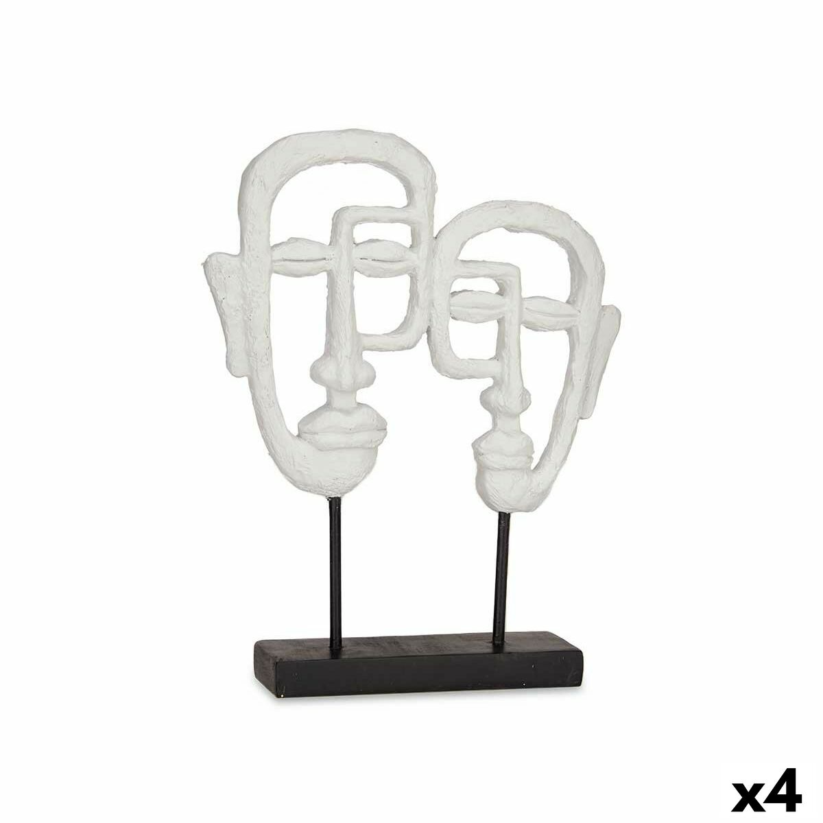 Statua Decorativa Gift Decor Bianco Viso 27 x 32,5 x 10,5 cm (4 Unità)