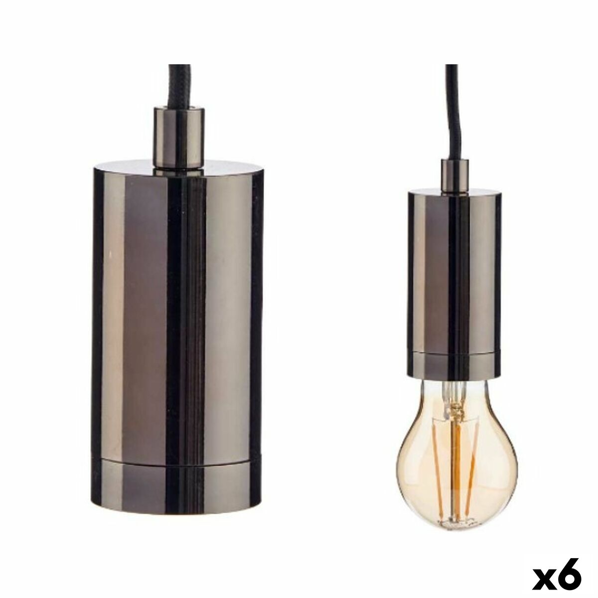 Lampadario Gift Decor Nero 60 W (6 Unità)