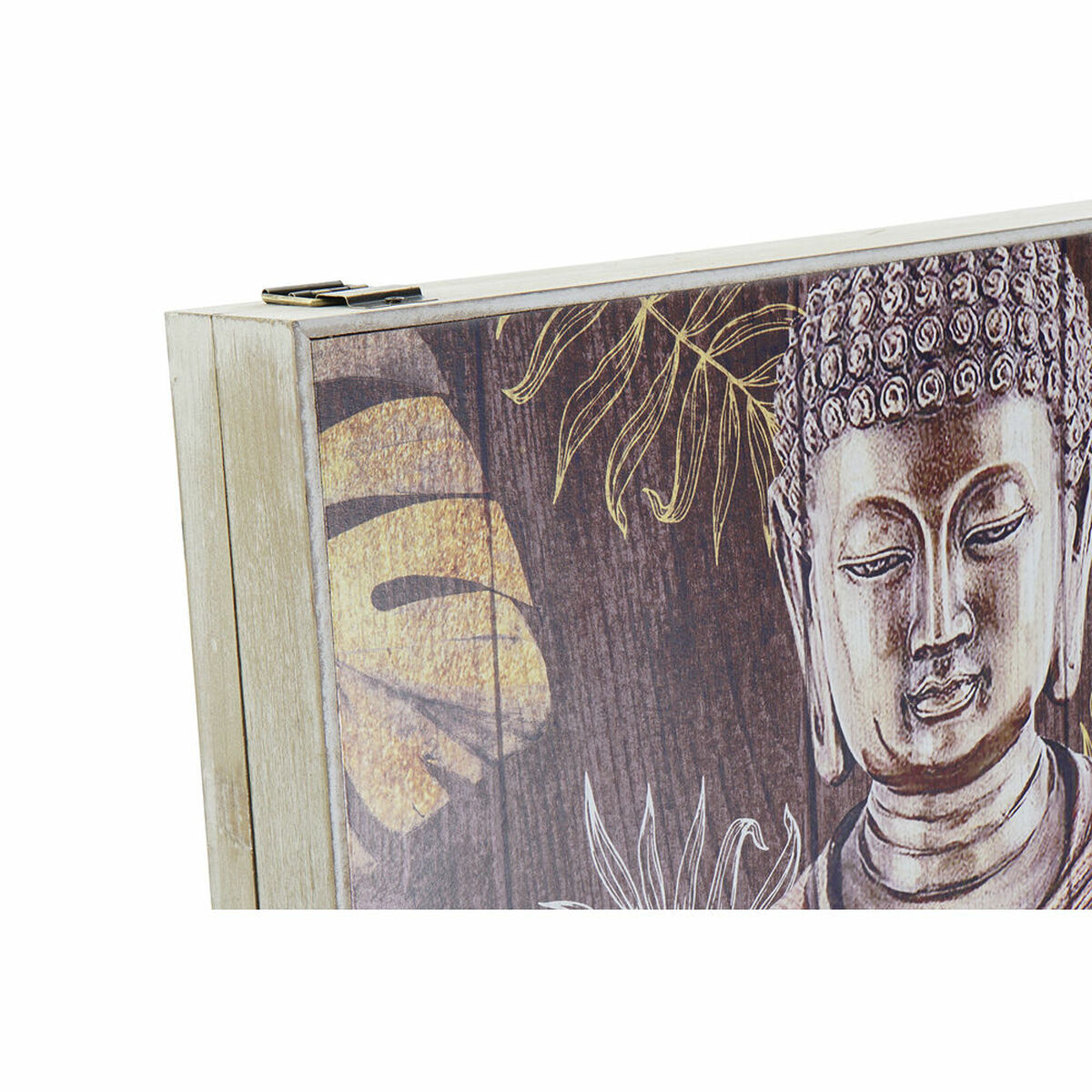 Armadietto portachiavi DKD Home Decor Nero Dorato Legno MDF 2 Unità 46,5 x 6 x 31,5 cm - Image 3