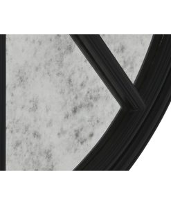 Specchio da parete Home ESPRIT Nero Finitura invecchiata 100 x 5 x 100 cm
