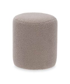 Puff Gift Decor Marrone Stoffa Legno MDF