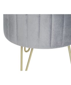 Poggiapiedi DKD Home Decor 80 x 80 x 45 cm Metallo Poliestere Velluto