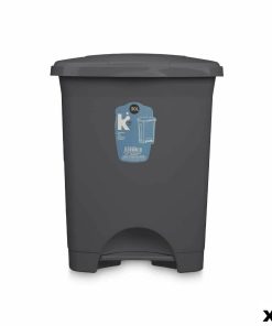 Cestino a pedale Antracite Plastica 30 L (4 Unità)