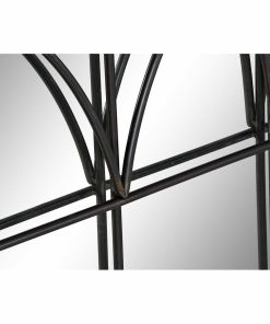 Specchio da parete DKD Home Decor Nero Moderno 76 x 4 x 76 cm