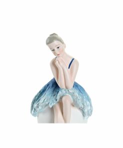 Statua Decorativa DKD Home Decor Azzurro Romantico Ballerina Classica 8,5 x 13 x 14,5 cm