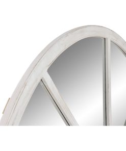 Specchio da parete Home ESPRIT Bianco Abete Specchio Neoclassico Finestra 150 x 3,5 x 186 cm