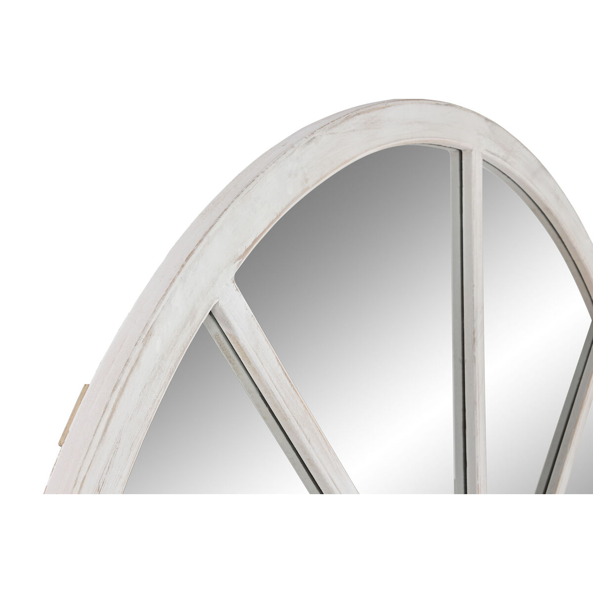 Specchio da parete Home ESPRIT Bianco Abete Specchio Neoclassico Finestra 150 x 3,5 x 186 cm
