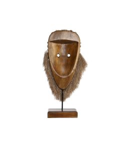 Statua Decorativa DKD Home Decor Naturale Maschera Fibra (30 x 10,5 x 53 cm)