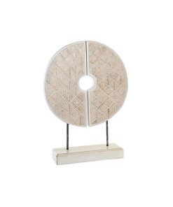 Statua Decorativa DKD Home Decor Bianco Ferro Cerchi (41 x 12 x 55 cm)