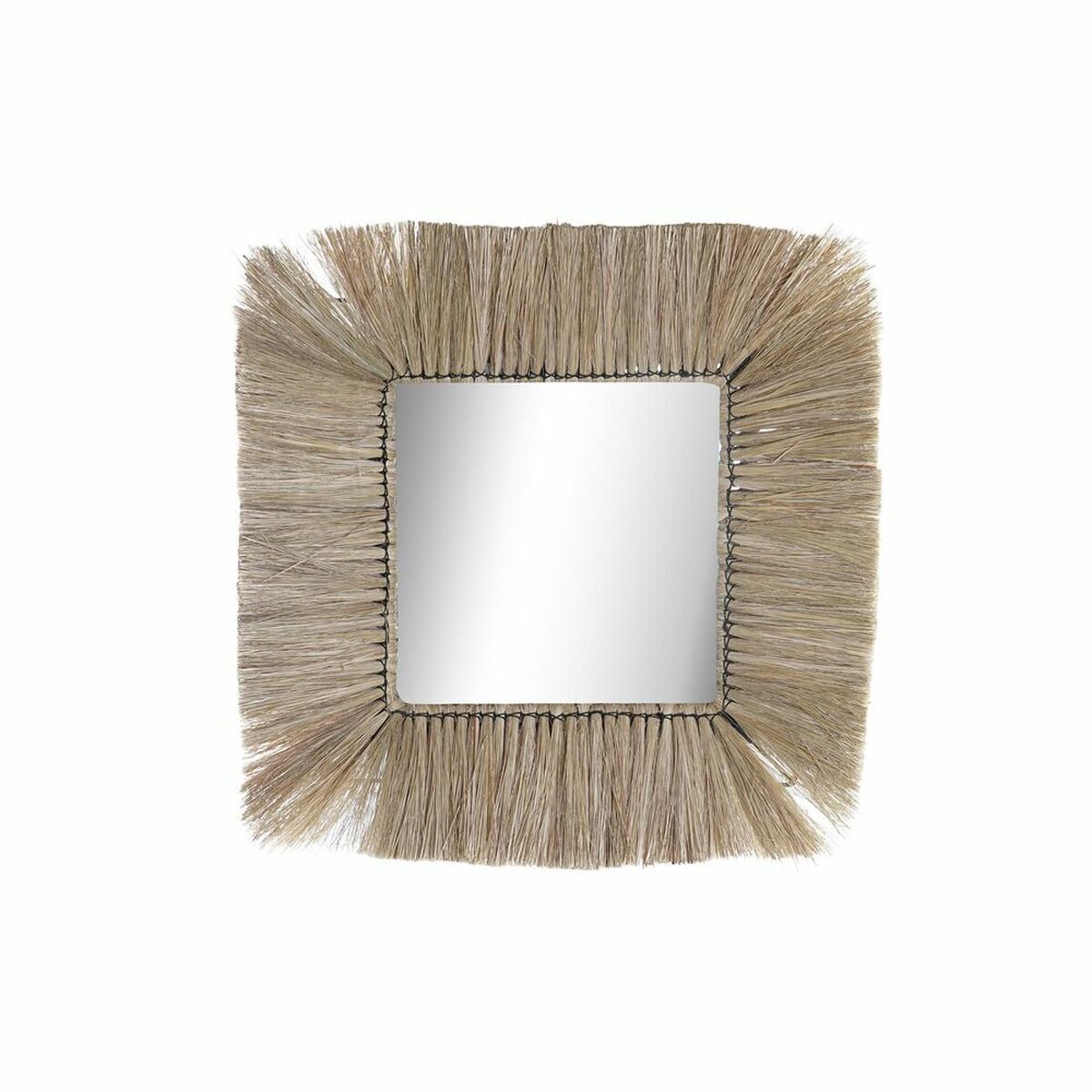 Specchio da parete DKD Home Decor Naturale Bali 55 x 3 x 55 cm (55 Pezzi) - Image 3