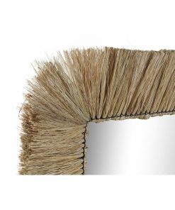 Specchio da parete DKD Home Decor Naturale Bali 55 x 3 x 55 cm (55 Pezzi)
