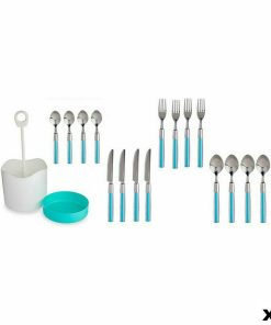 Set di Posate Kinvara Azzurro Acciaio inossidabile Plastica (8 Unità)