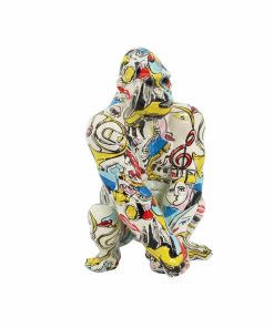 Statua Decorativa DKD Home Decor 14 x 13 x 22 cm Multicolore Gorilla Moderno