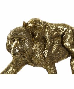 Statua Decorativa DKD Home Decor FZ-93395 Dorato Coloniale Scimmie 26 x 6 x 12 cm