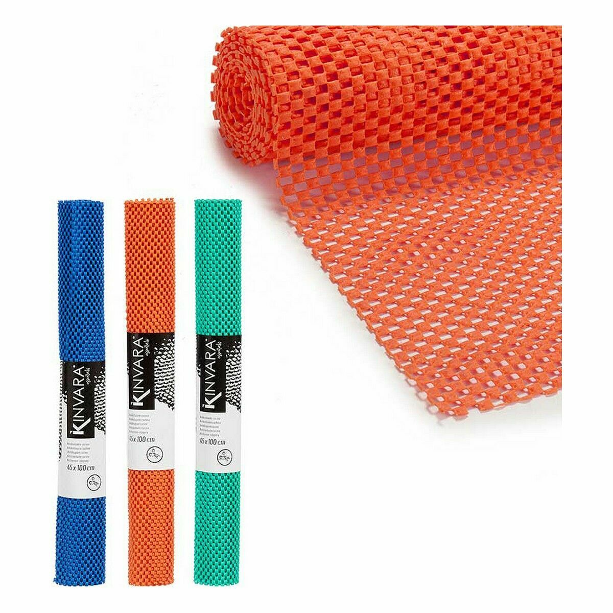 Tappetino Antiscivolo Kinvara Azzurro Gomma Plastica 45 x 100 cm 45 x 0,01 x 100 cm 5 x 45 x 5 cm (24 Unità) - Image 3