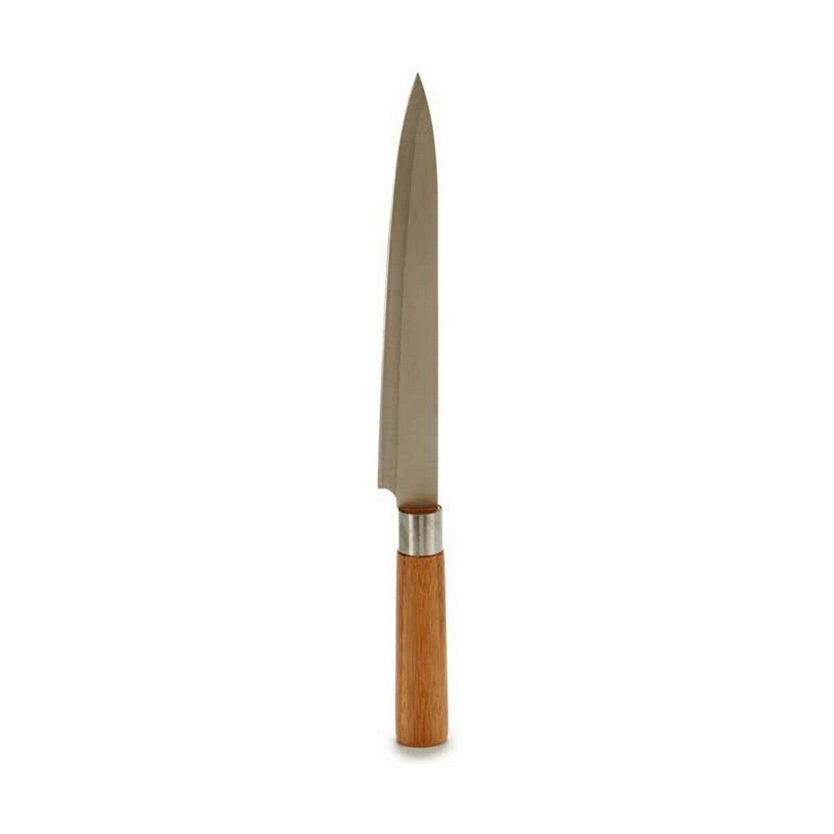 Coltello da Cucina Kinvara Marrone Argentato Bambù Acciaio inossidabile 3 x 33,5 x 2,5 cm (12 Unità)