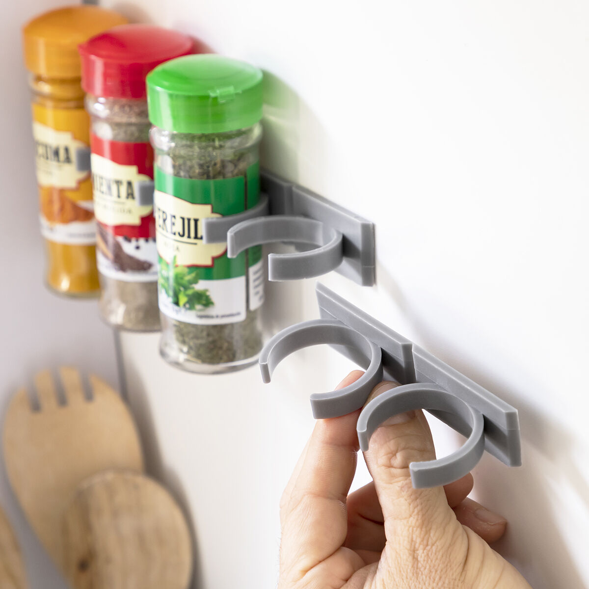 Sistema per Organizzare Spezie Adesivo e Divisibile Jarlock x20 InnovaGoods - Image 5