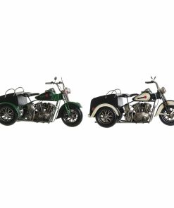 Statua Decorativa DKD Home Decor Nero Verde Moto Vintage 16 x 37 x 19 cm (2 Unità) (1 Unità)