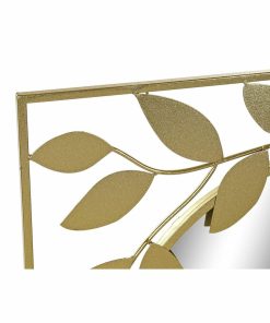 Specchio da parete DKD Home Decor Dorato Laurel 120 x 2,5 x 120 cm (120 Pezzi)