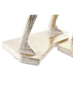 Statua Decorativa DKD Home Decor 21 x 13 x 42 cm 17 x 7,5 x 33 cm Dorato Musicista (2 Unità)