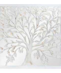Statua Decorativa DKD Home Decor DP-182458 Albero Cristallo MDF Bianco