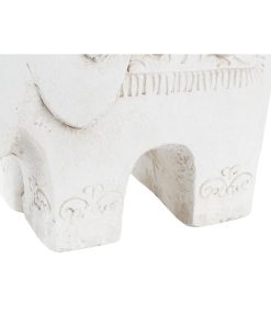 Statua Decorativa DKD Home Decor Bianco Elefante Orientale 44 x 22 x 40 cm