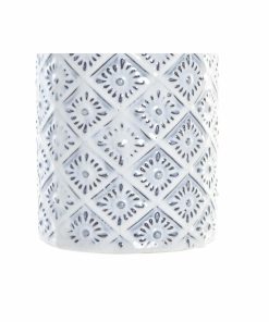 Vaso DKD Home Decor Azzurro Bianco Porcellana Mediterraneo 14 x 14 x 30 cm